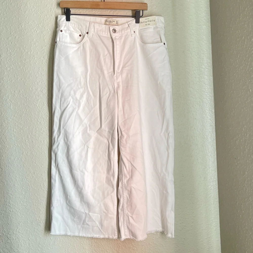 The crop wide leg Abercrombie jeans - Picture 2 of 4